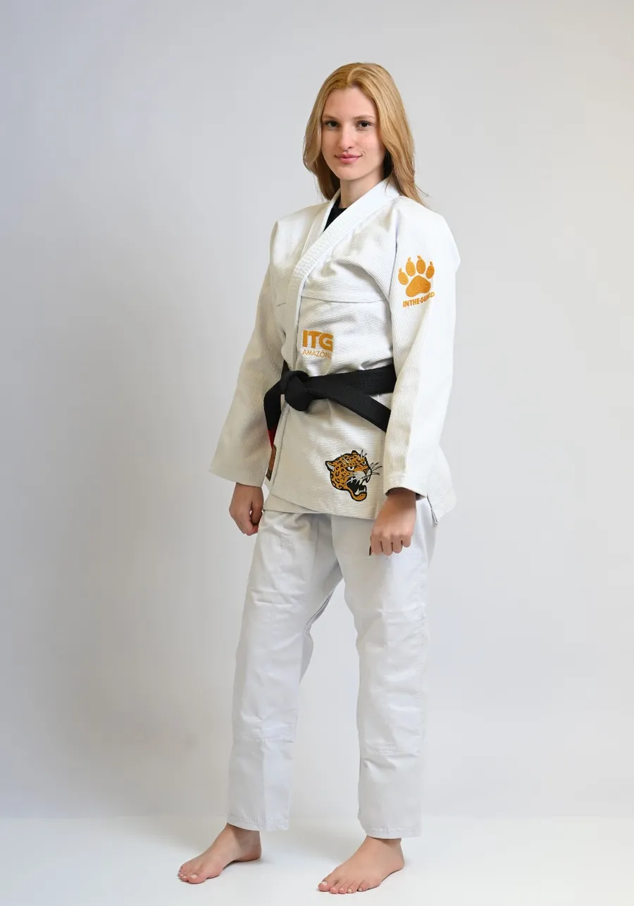 Kimono Feminino In The Guard Amazonia Jaguar Branco