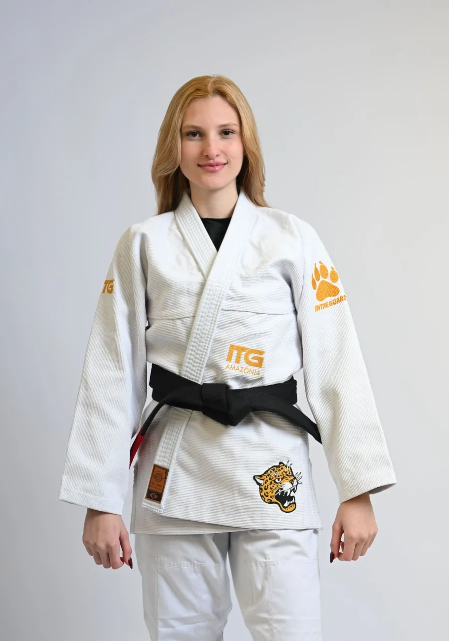 Kimono Feminino In The Guard Amazonia Jaguar Branco