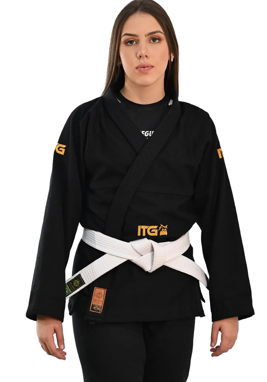 Kimono Feminino In The Guard Gold Pro Preto