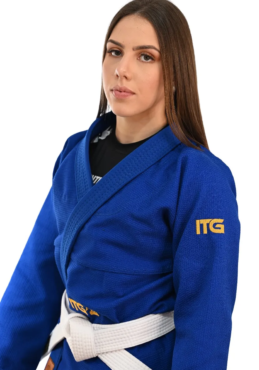Kimono Feminino In The Guard Gold Pro Azul