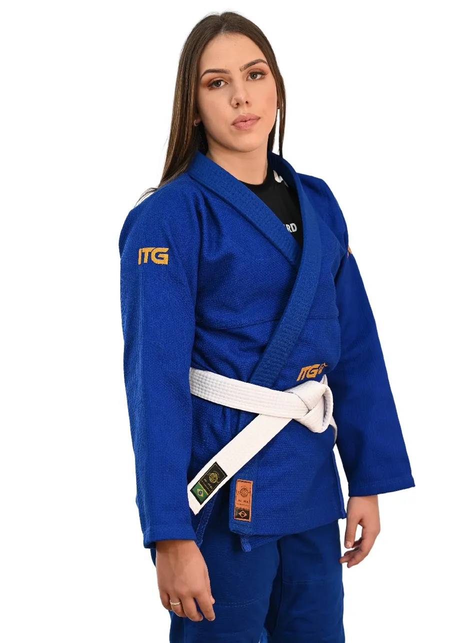 Kimono Feminino In The Guard Gold Pro Azul