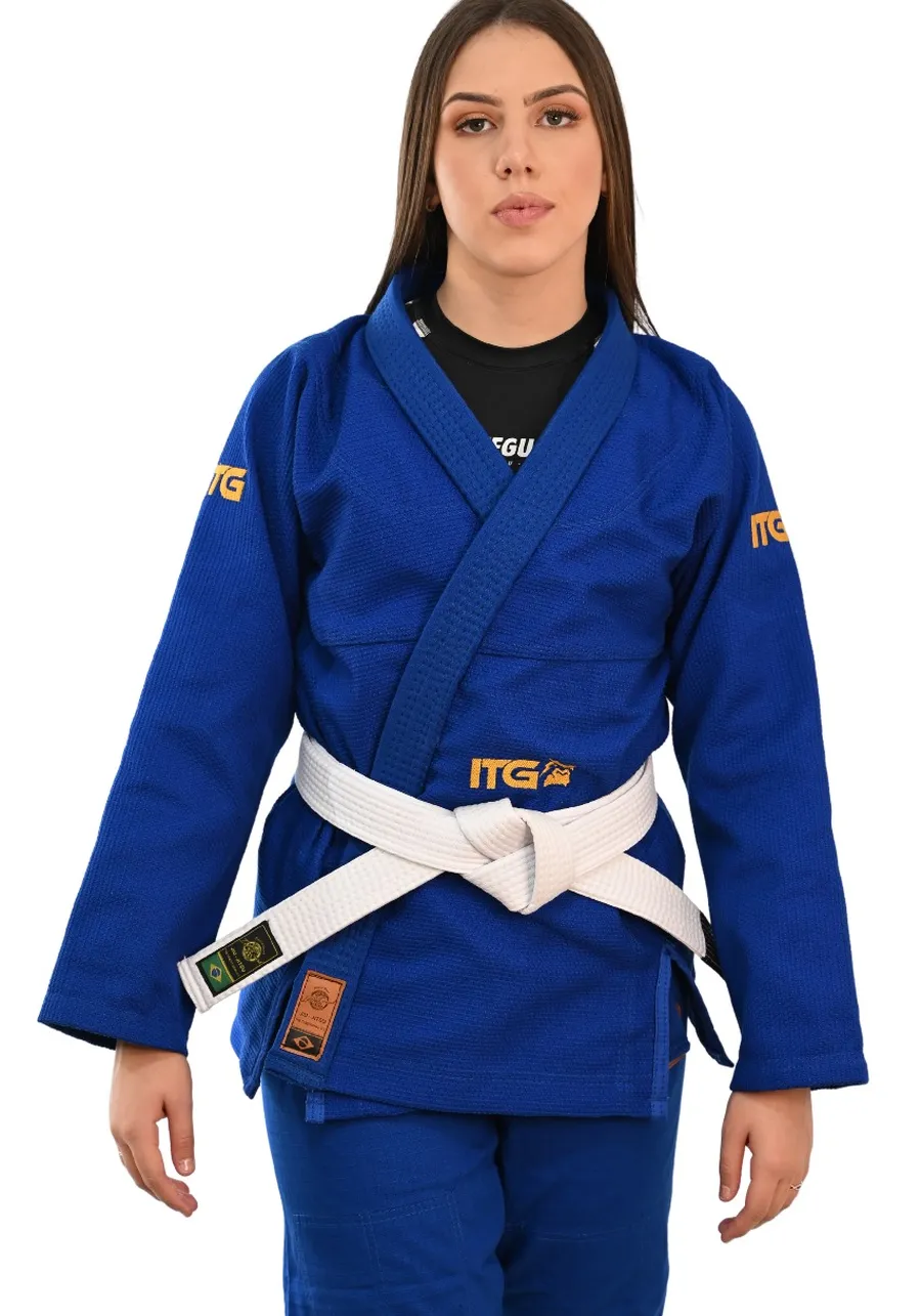 Kimono Feminino In The Guard Gold Pro Azul