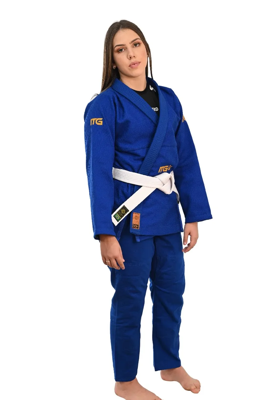 Kimono Feminino In The Guard Gold Pro Azul