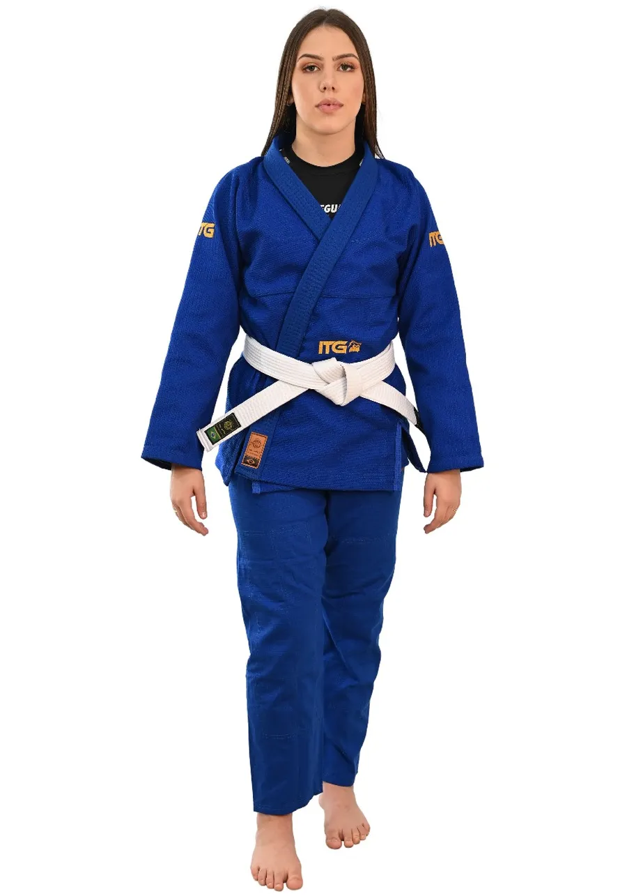 Kimono Feminino In The Guard Gold Pro Azul