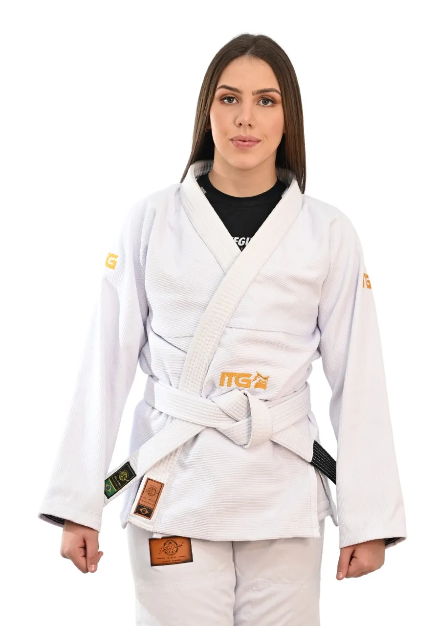 Kimono Feminino In The Guard Gold Pro Branco 