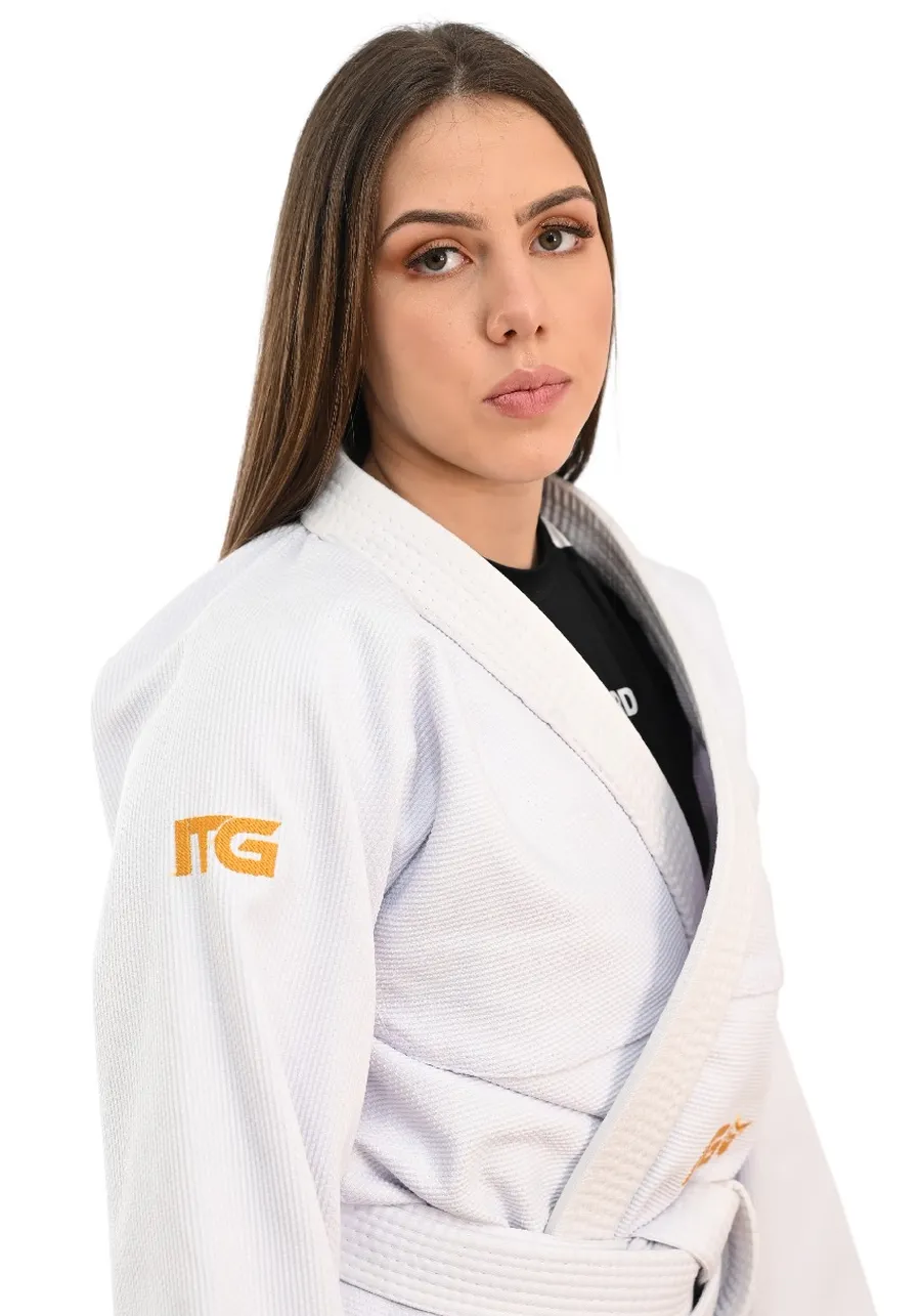 Kimono Feminino In The Guard Gold Pro Branco 