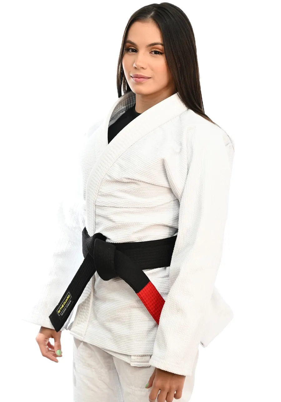 Kimono Feminino In The Guard Jiu-Jitsu Liso Branca