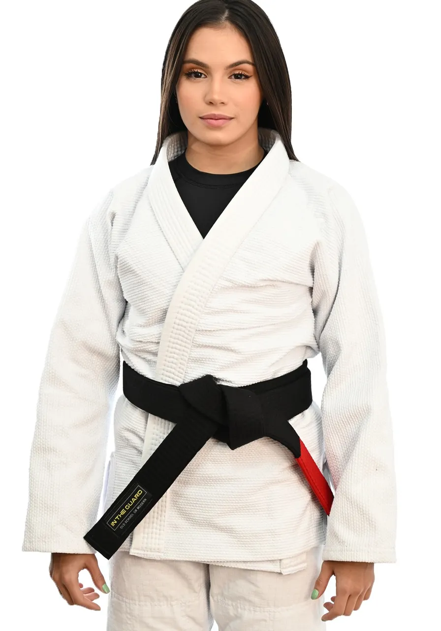 Kimono Feminino In The Guard Jiu-Jitsu Liso Branca