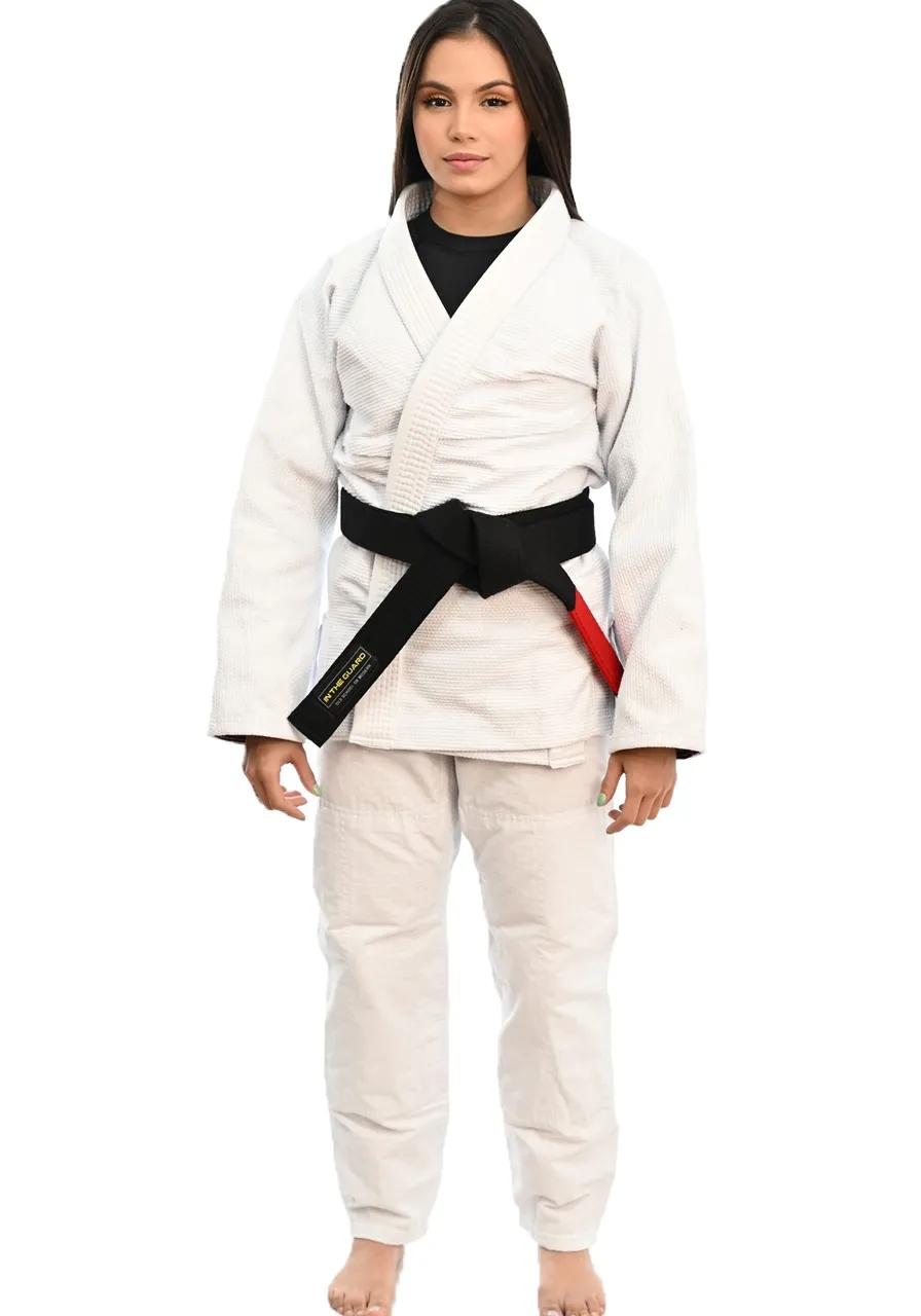 Kimono Feminino In The Guard Jiu-Jitsu Liso Branca