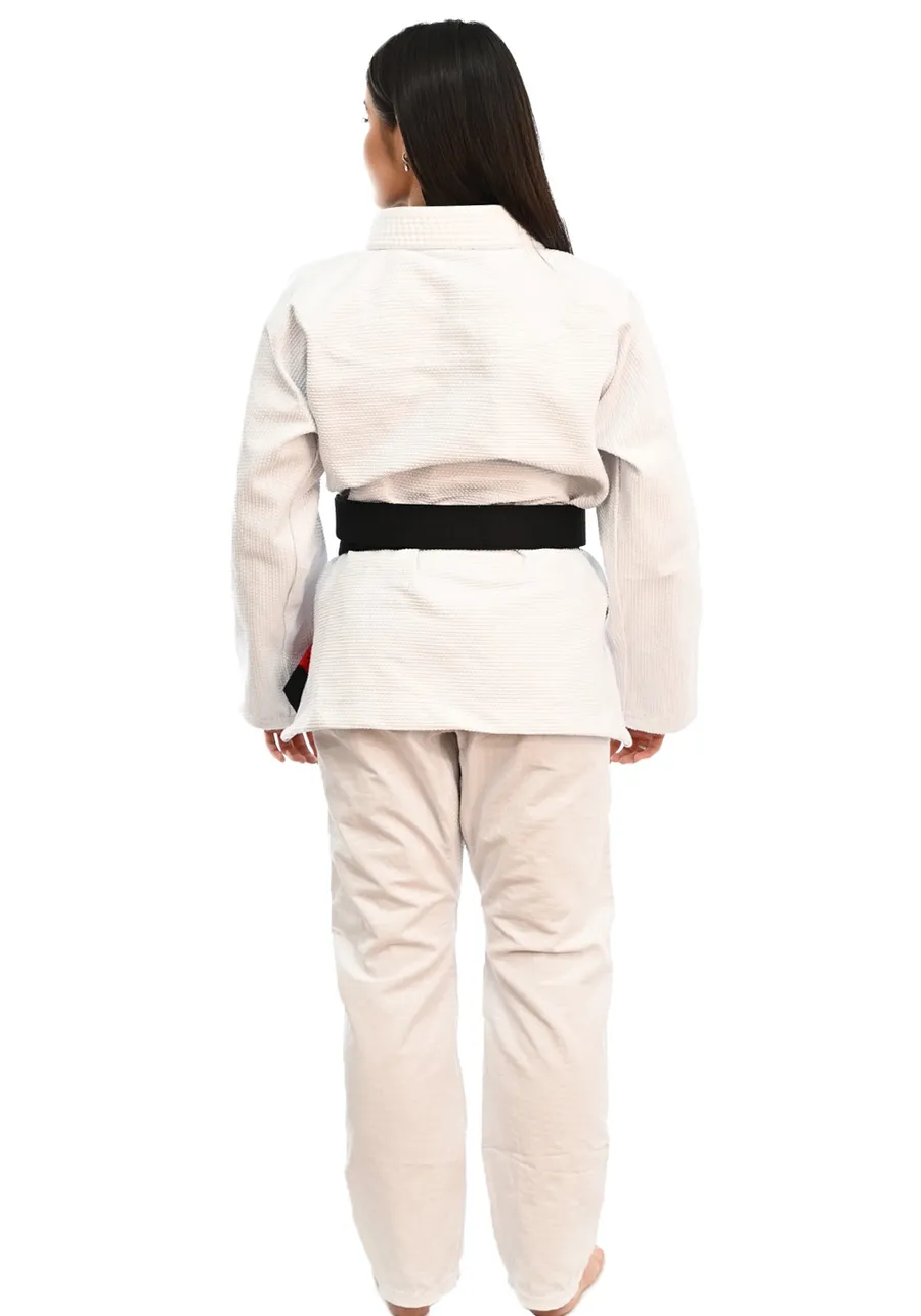 Kimono Feminino In The Guard Jiu-Jitsu Liso Branca