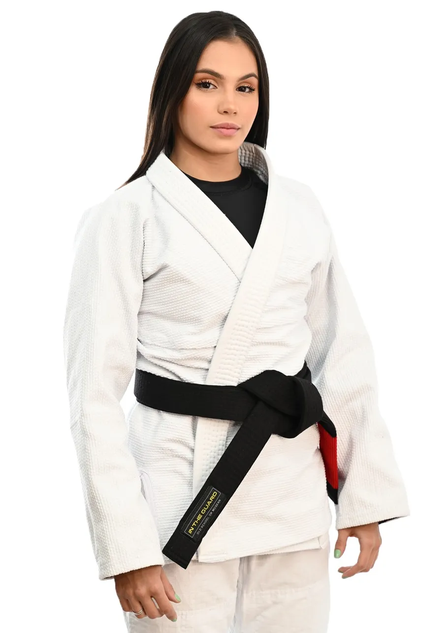 Kimono Feminino In The Guard Jiu-Jitsu Liso Branca
