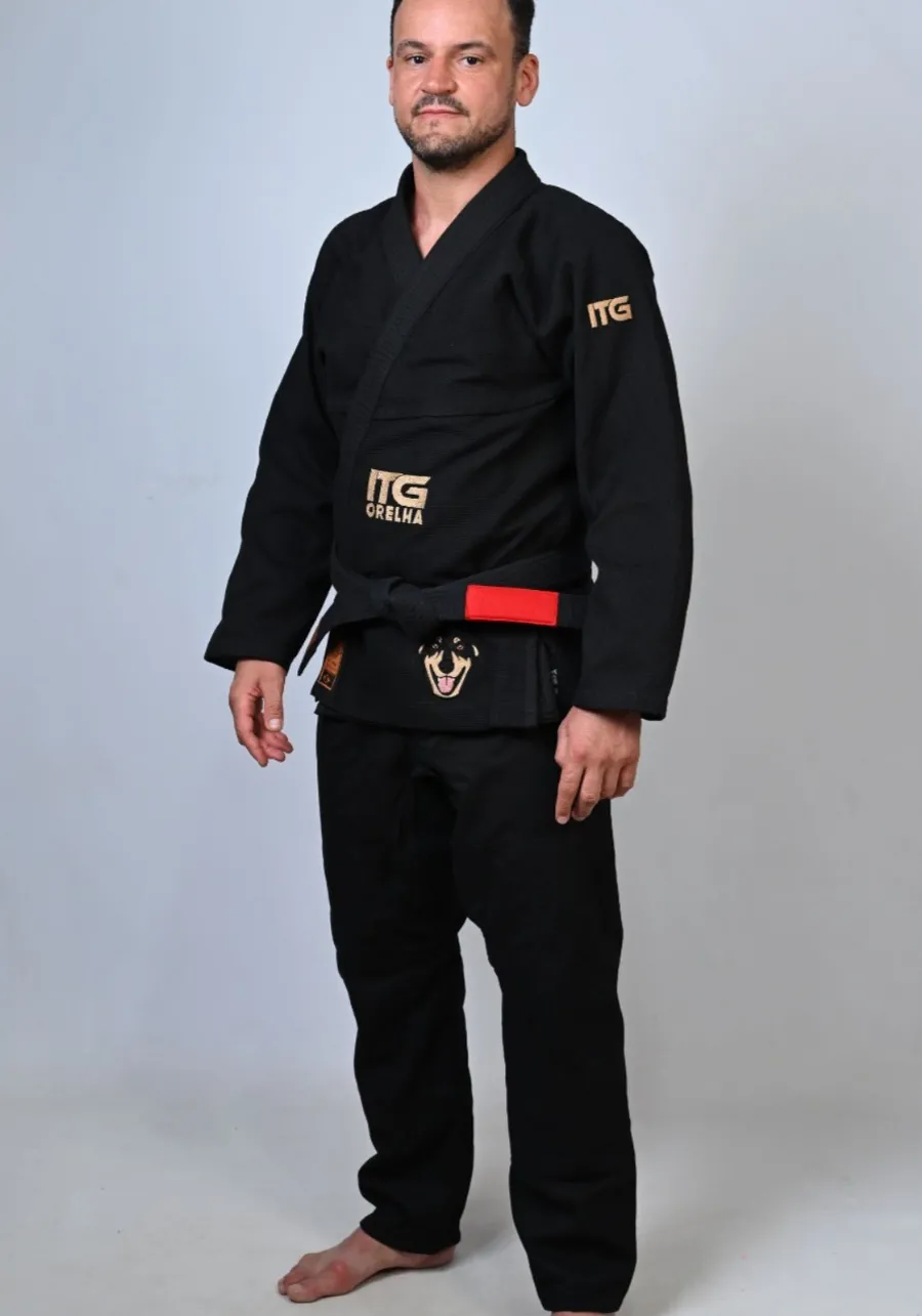 	 Kimono In The Guard Jiu-Jitsu ORELHA PRETO