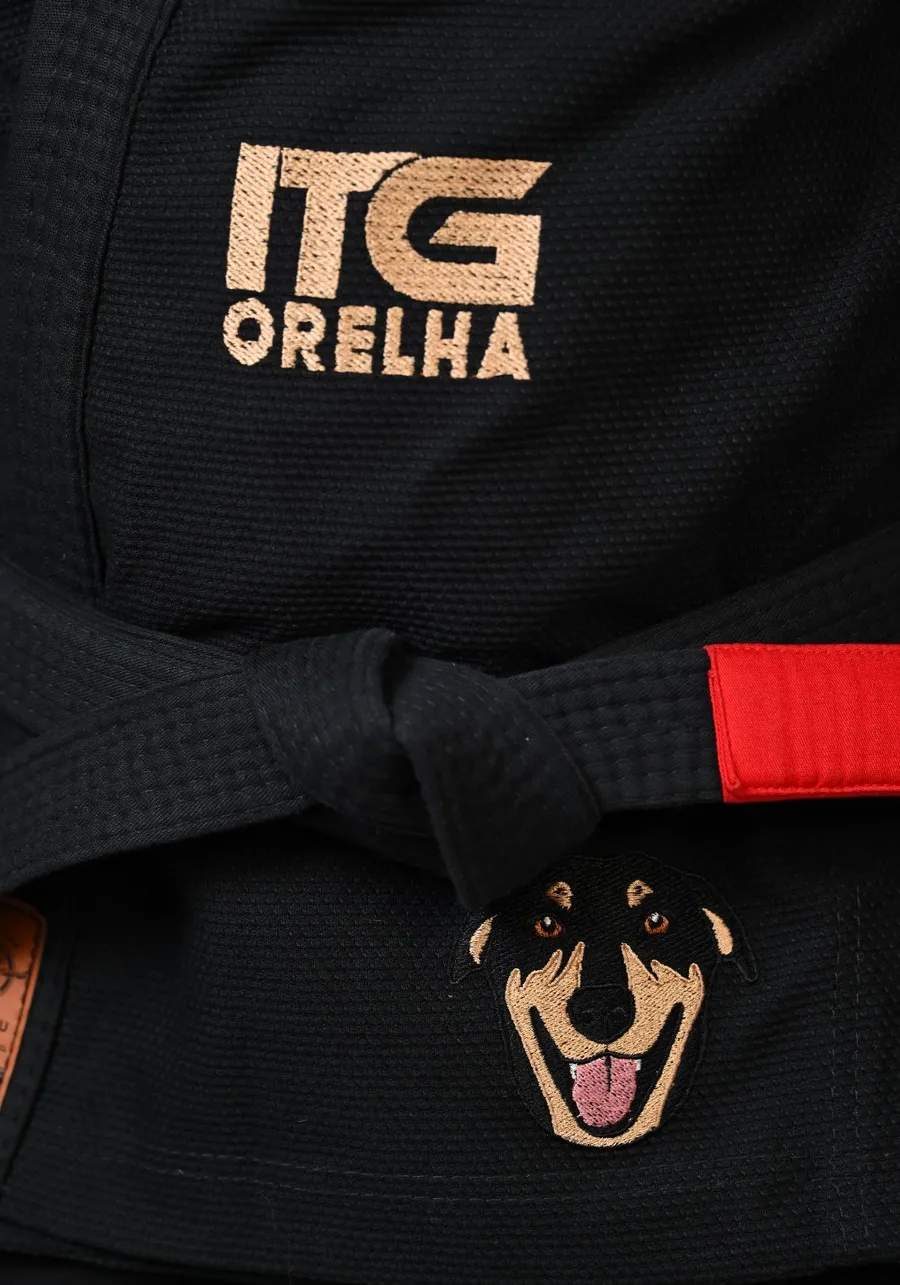 	 Kimono In The Guard Jiu-Jitsu ORELHA PRETO