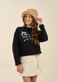 Conjunto Infantil Soft Urban com Saia Texturizada