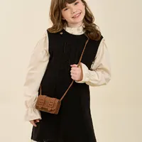 Vestido Infantil Tricot Chic com Blusa Off White - imagem 1