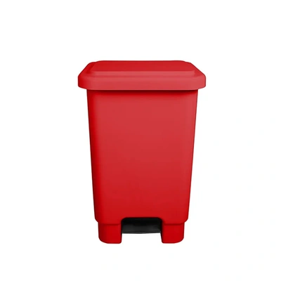 Lixeira Com Pedal  25 Litros  VERMELHA