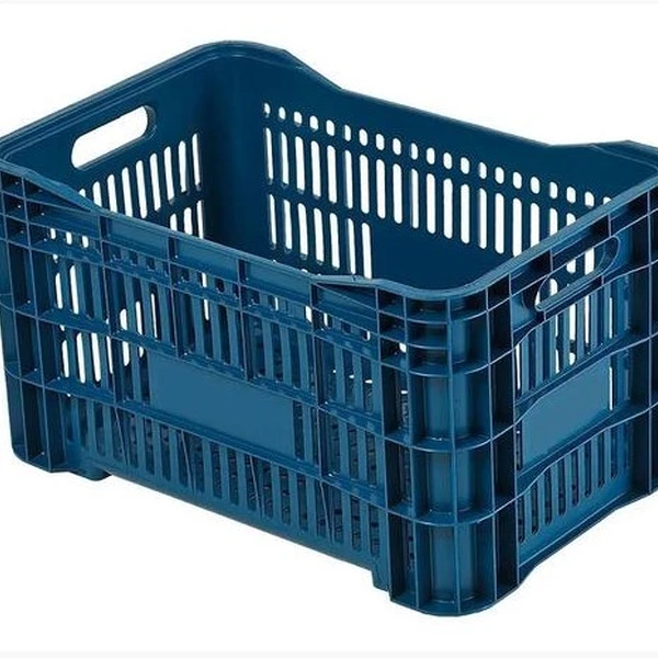 Caixa Plástica Agrícola Vazada - 20 KG 50 litros - AZUL