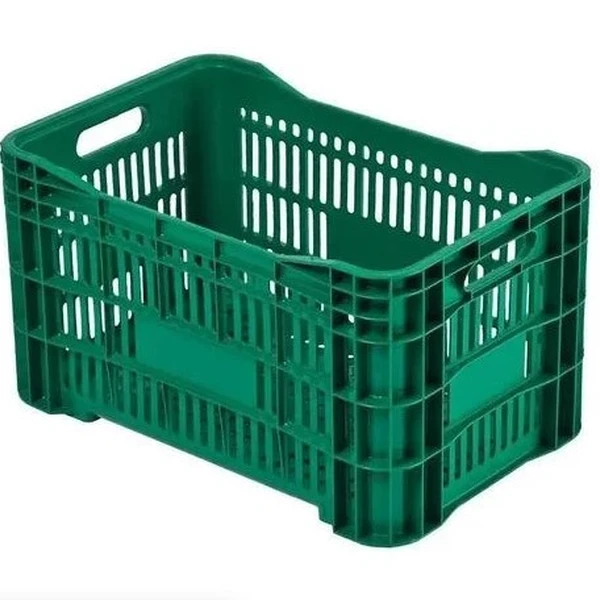 Caixa Plástica Agrícola Vazada - 20 KG 50 litros - VERDE