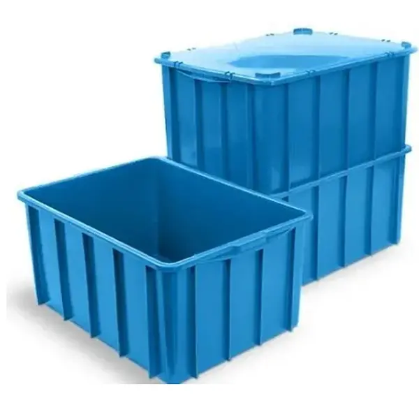 Caixa Organizadora 130 Litros - Com Tampa - AZUL