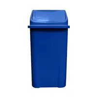 Lixeira Plástica Basculante injetada 100 Litros - AZUL - imagem 1