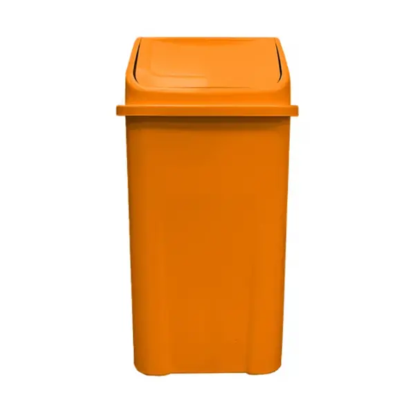 Lixeira Plástica Basculante injetada 100 Litros - LARANJA