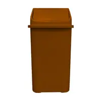 Lixeira Plástica Basculante injetada 100 Litros - MARROM - imagem 1