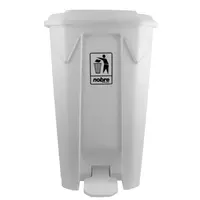 Lixeira Plástica Com Pedal  100L Branca – Nobre - imagem 1