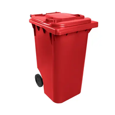 Carro Coletor de Lixo 240 Litros Vermelho 