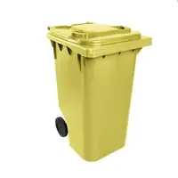 Carro Coletor de Lixo 240 Litros Amarelo - imagem 1