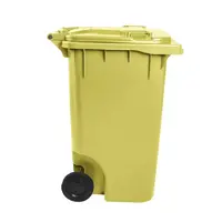 Carro Coletor de Lixo 240 Litros Amarelo - imagem 7