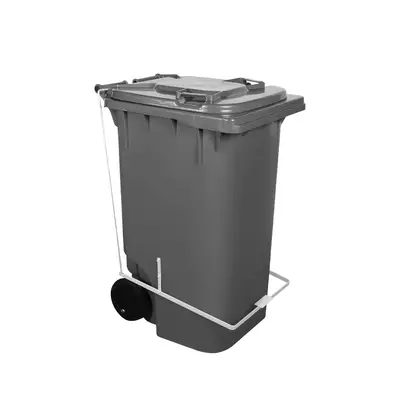 Contêiner de Lixo ou Lixeira 240 Litros Com Pedal Cinza