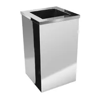Lixeira Quadrada com Aro em Aço Inox 100 Litros – Binnox - imagem 1