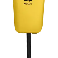 Lixeira Papeleira Gruplast Com Poste 50 Litros Cor: AMARELO   - imagem 1