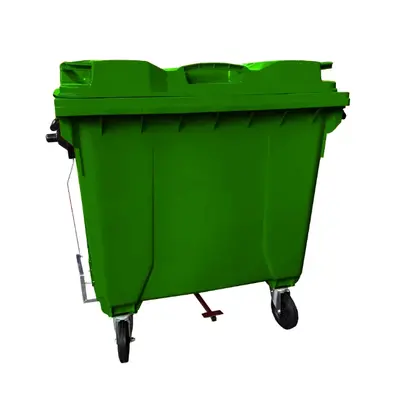 Container de Lixo ou Lixeira Com Pedal 1000 Litros Verde