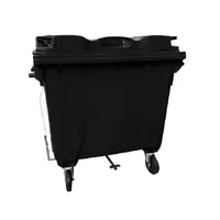 Container de Plástico Injetado 1000 Litros C/ PEDAL - PRETO - imagem 1