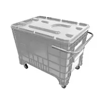 Caixa Plástica 372 Litros Branca Com Puxador Lateral e Tampa - imagem 2