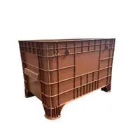 Caixa Plástica Gruplast  372 Litros Empilhável Sem Tampa Preta - imagem 2