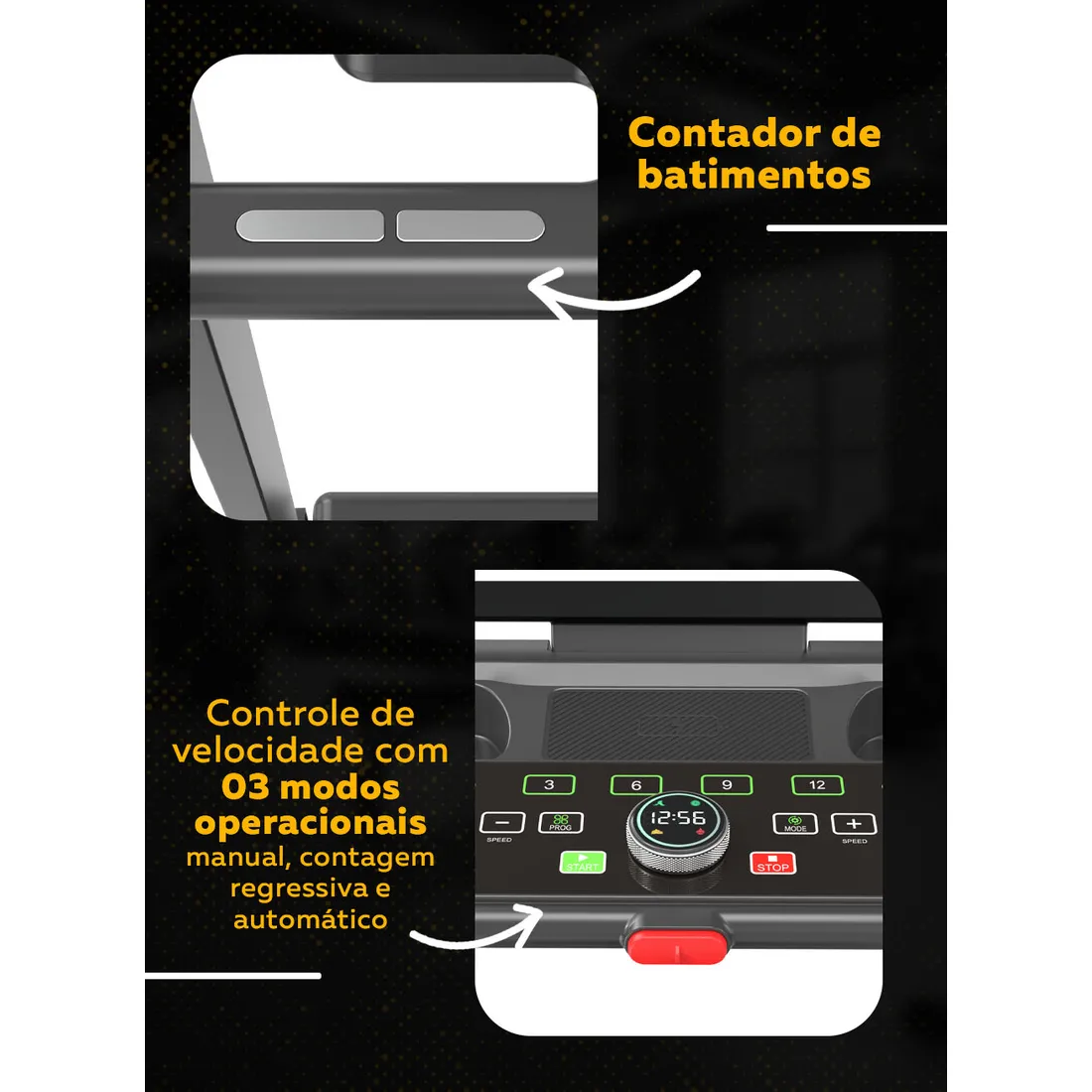 Esteira Residencial Bedinfit BF5-100 | 2.5 HP | Dobrável e Silenciosa