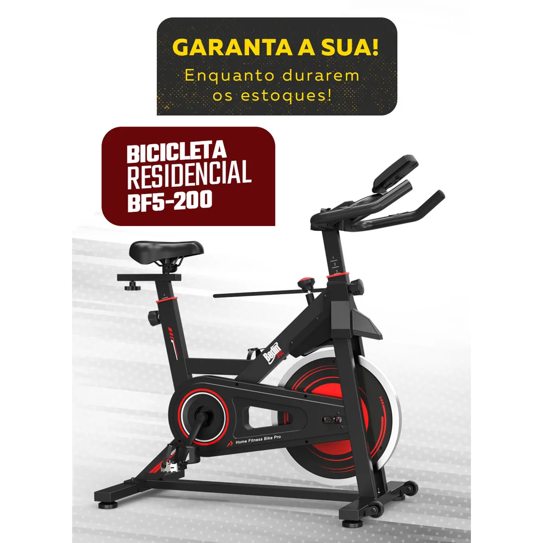 Bike Spinning Bedinfit BF5-200 | Silenciosa | Até 120kg | Bedinsat