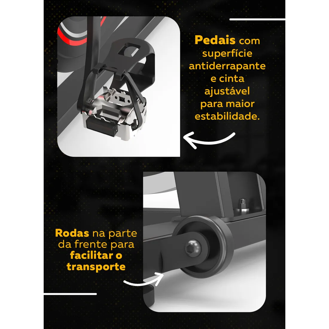 Bike Spinning Bedinfit BF5-200 | Silenciosa | Até 120kg | Bedinsat