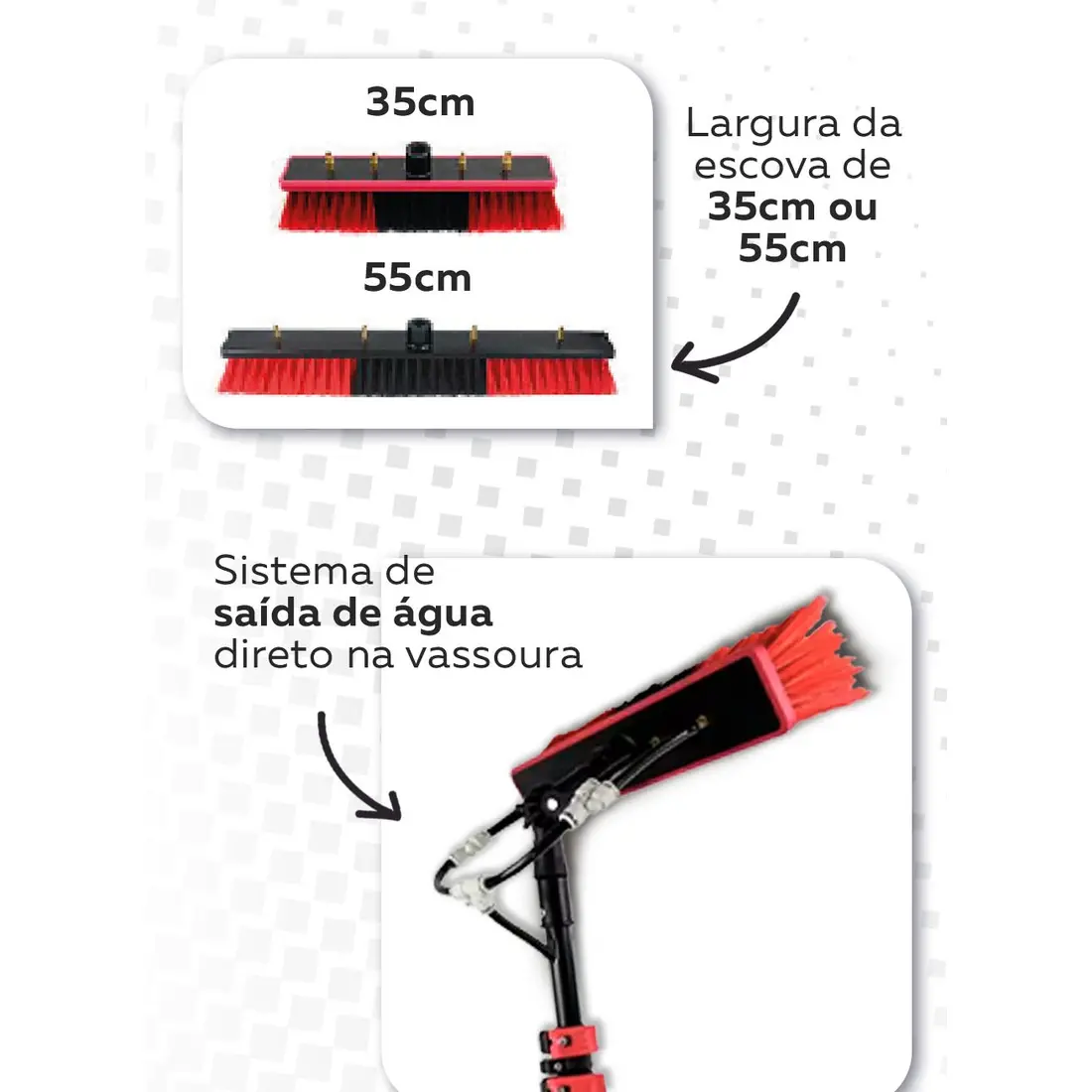 Vassoura para Limpeza de Painel Solar Bedinsolar – Cabo Telescópico - 5,4M 35CM - imagem 2