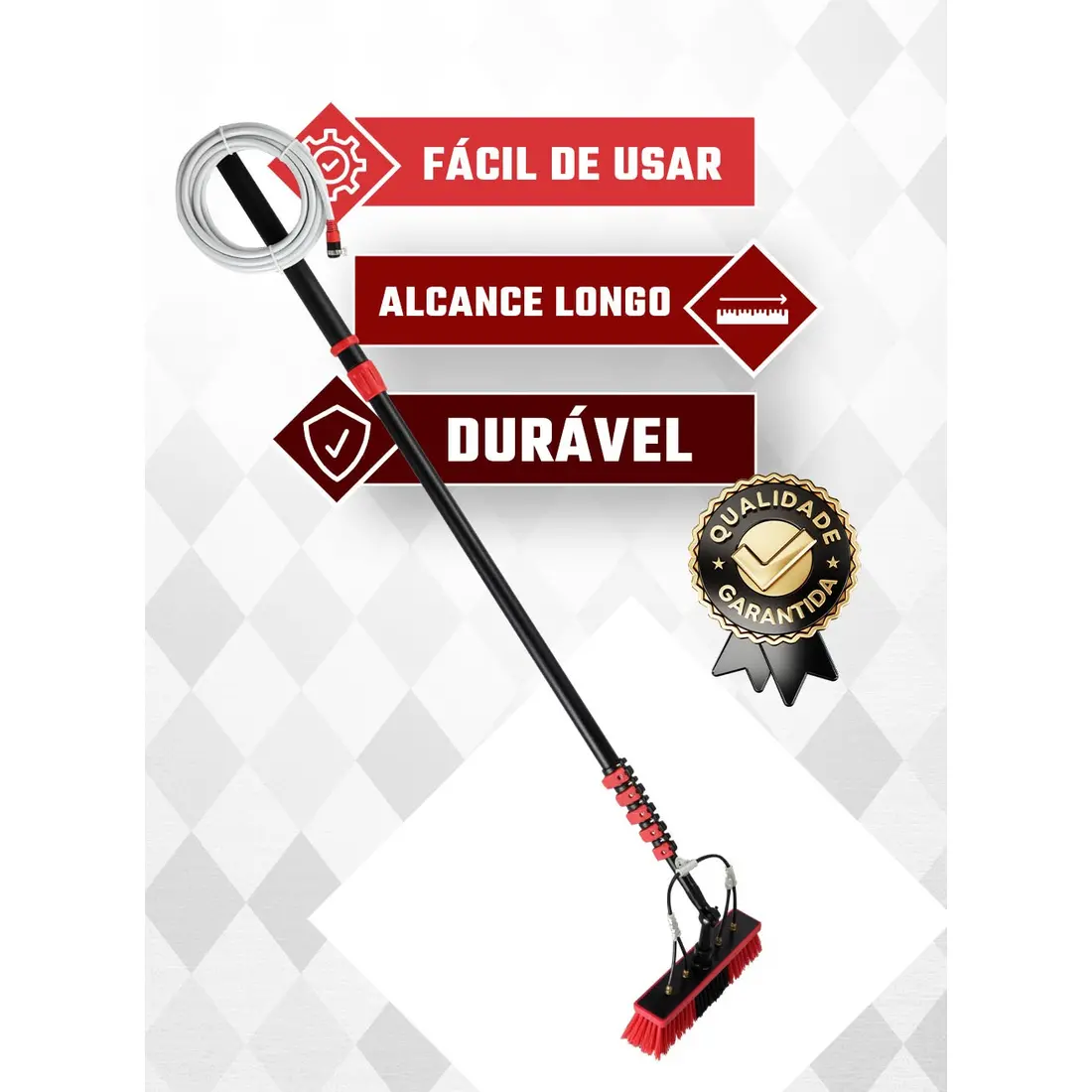 Vassoura para Limpeza de Painel Solar Bedinsolar – Cabo Telescópico - 7,2M 35CM - imagem 3