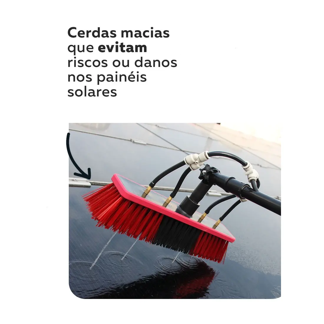 Vassoura para Limpeza de Painel Solar Bedinsolar – Cabo Telescópico - 9M 35CM - imagem 6