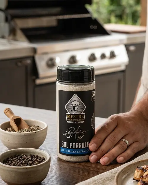 Sal Parrilla Extra Fino Original 470g | Chefe Andrezão
