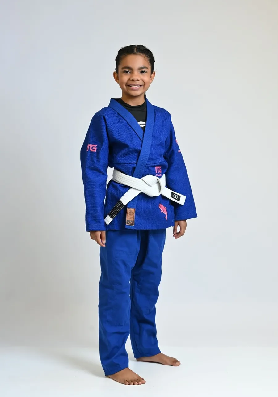 Kimono Infantil ITG Amazônia Boto Rosa Azul