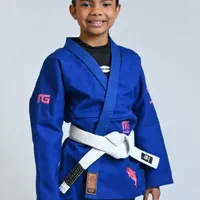 Kimono Infantil ITG Amazônia Boto Rosa Azul - imagem 9
