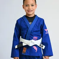 Kimono Infantil ITG Amazônia Boto Rosa Azul - imagem 3