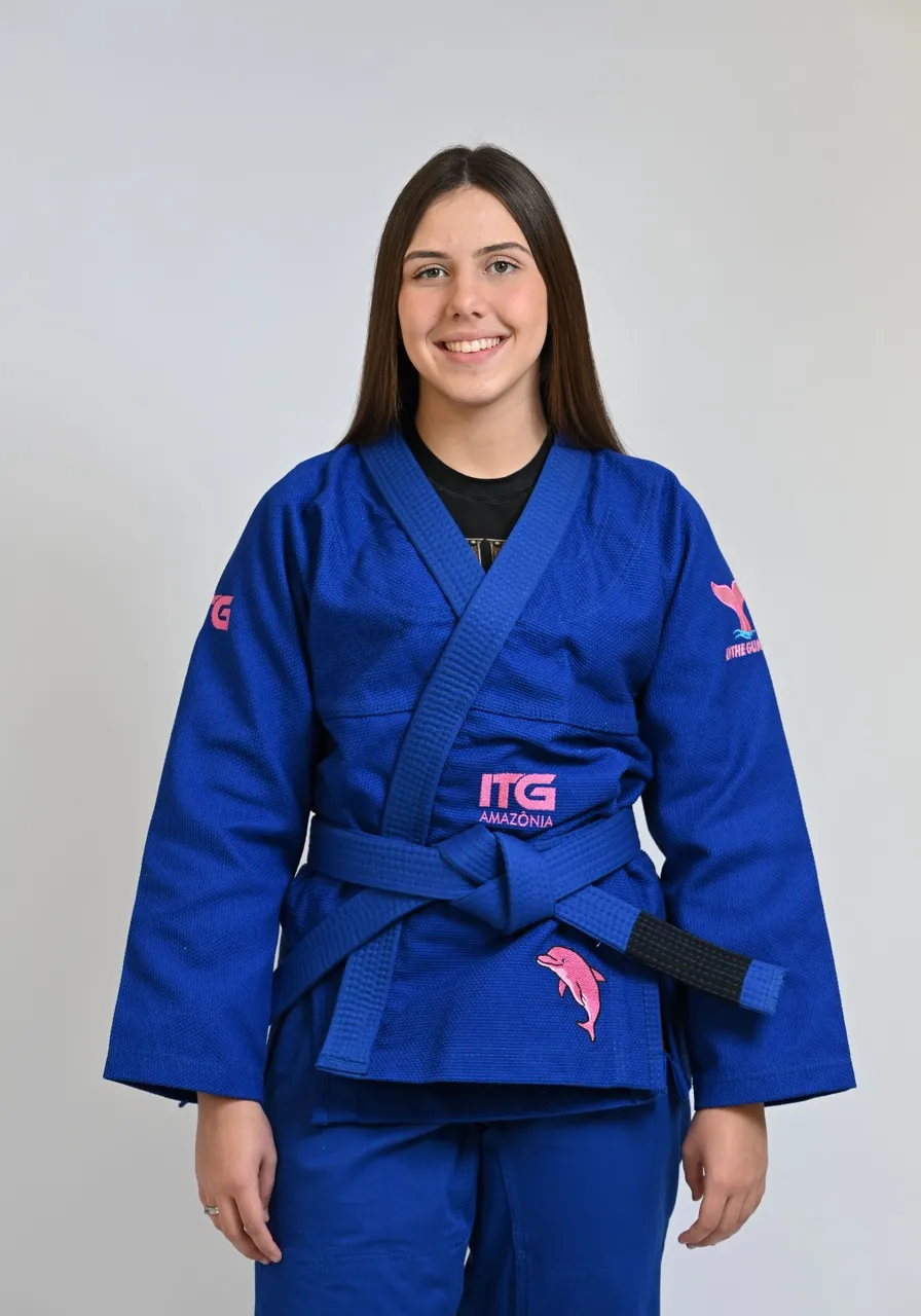 Kimono In The Guard Feminino Amazônia BOTO ROSA Azul