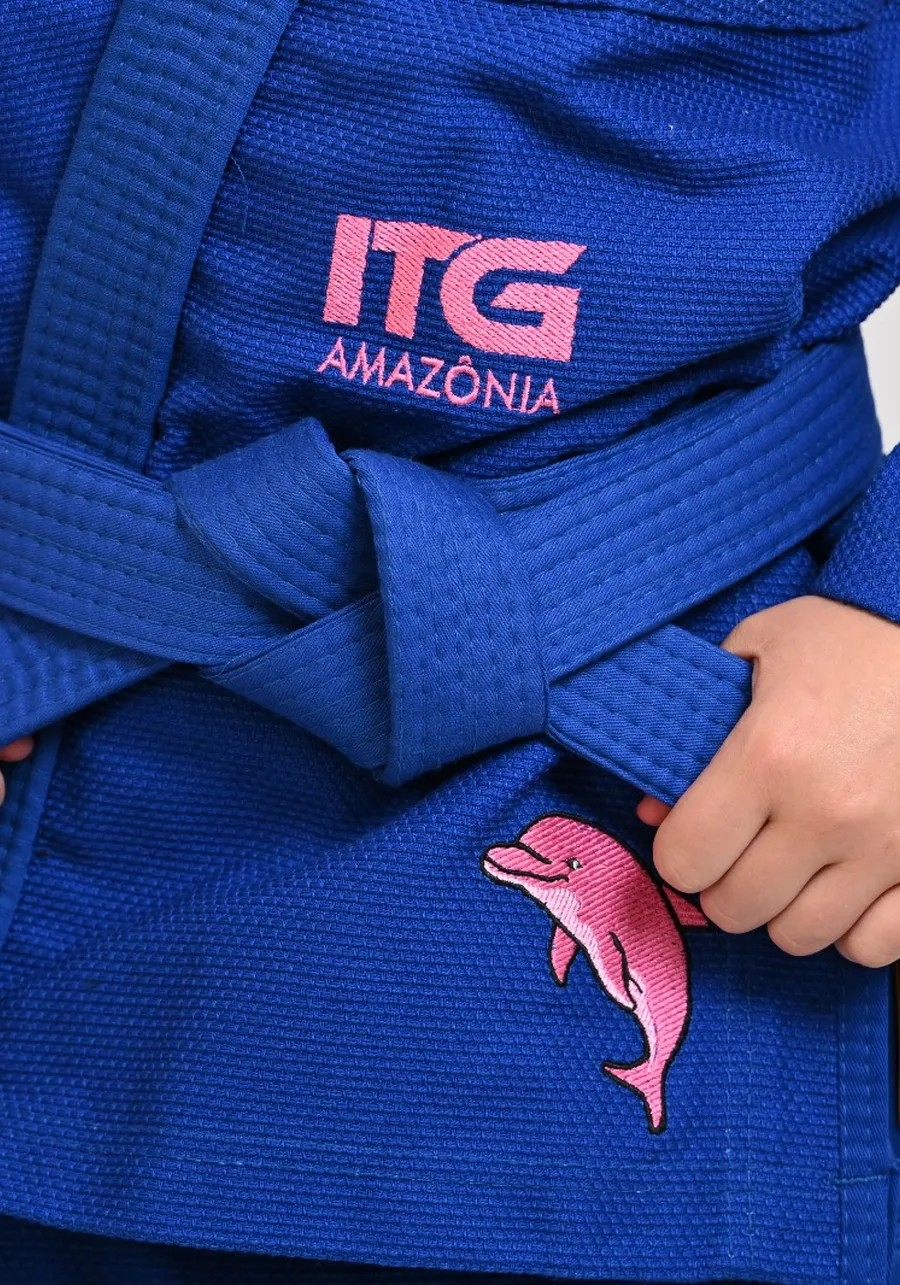Kimono In The Guard Jiu-Jitsu AMAZÔNIA BOTO ROSA Azul