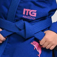 Kimono In The Guard Jiu-Jitsu AMAZÔNIA BOTO ROSA Azul - imagem 5